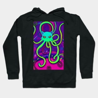 Psychedelic cat octopus Hoodie